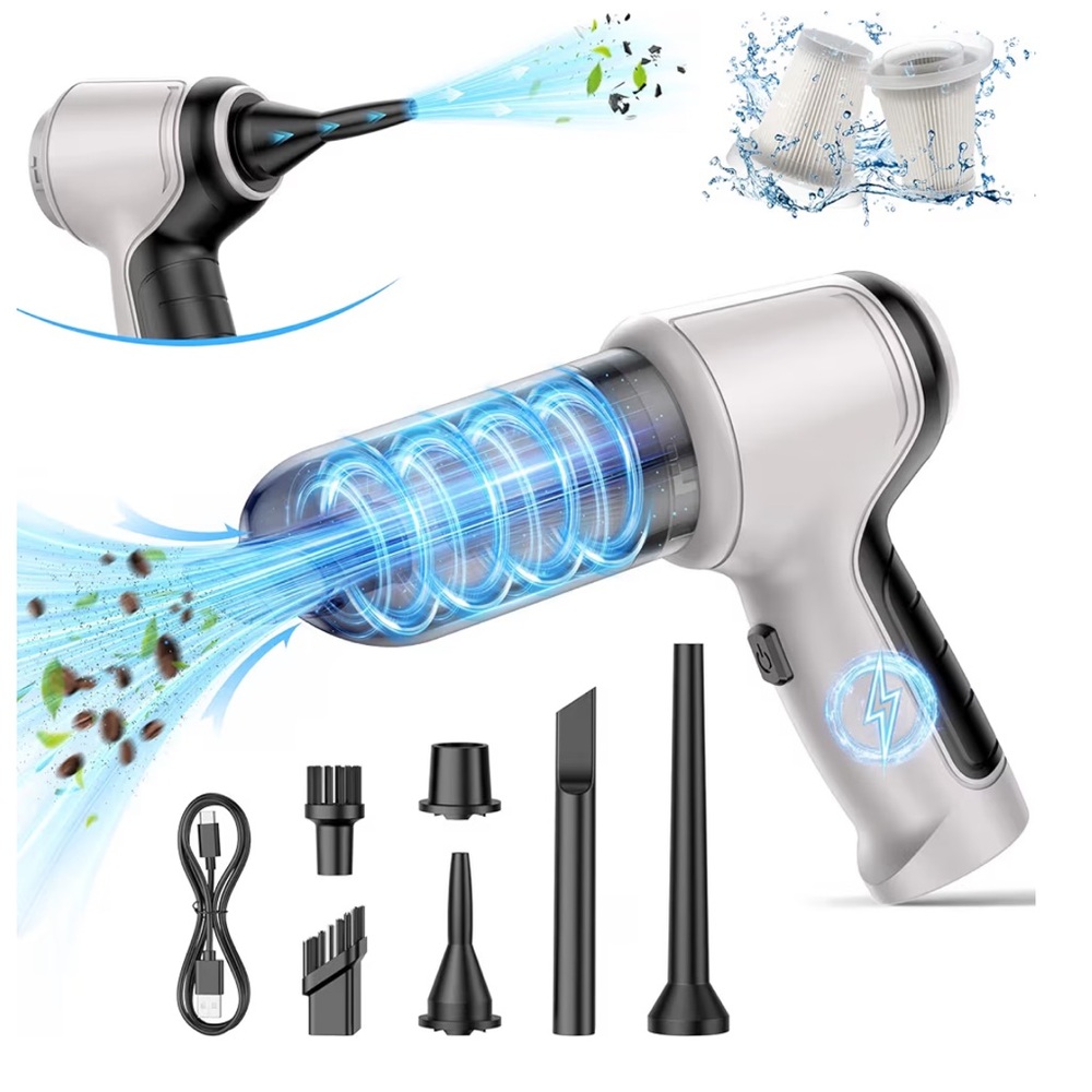 Car Vacuum Cleaner, 15000Pa Handheld Cordless Rechargeable Wet & Dry Vacuum